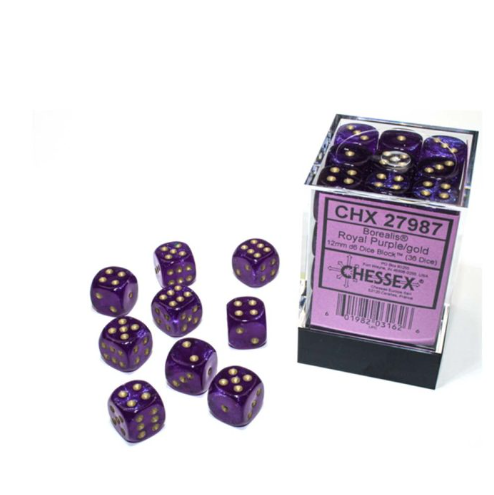 Chessex – Borealis 12mm d6 Luminary Dice Block (36 dice)